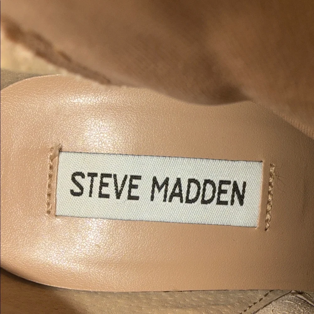 Steve Madden Tan Suede Rickki Heeled Boots - Picture 2 of 5